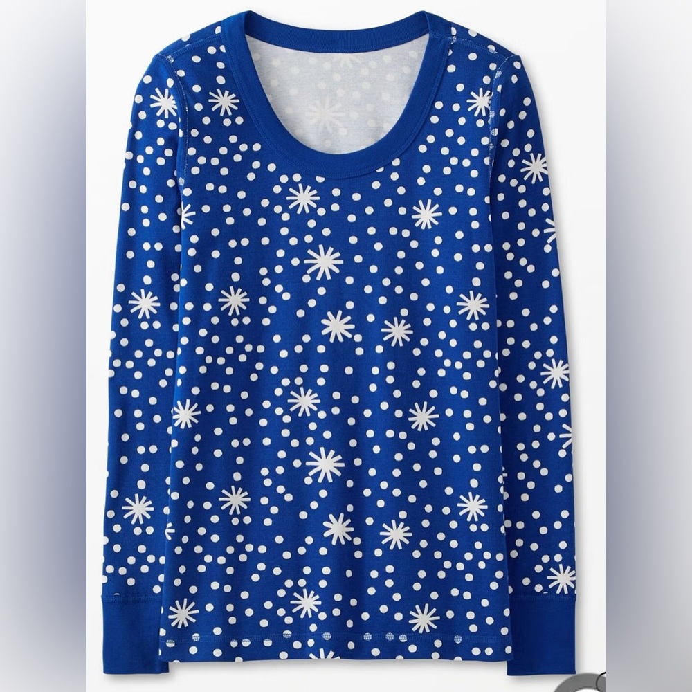Hanna Andersson Blue Top with White Dots